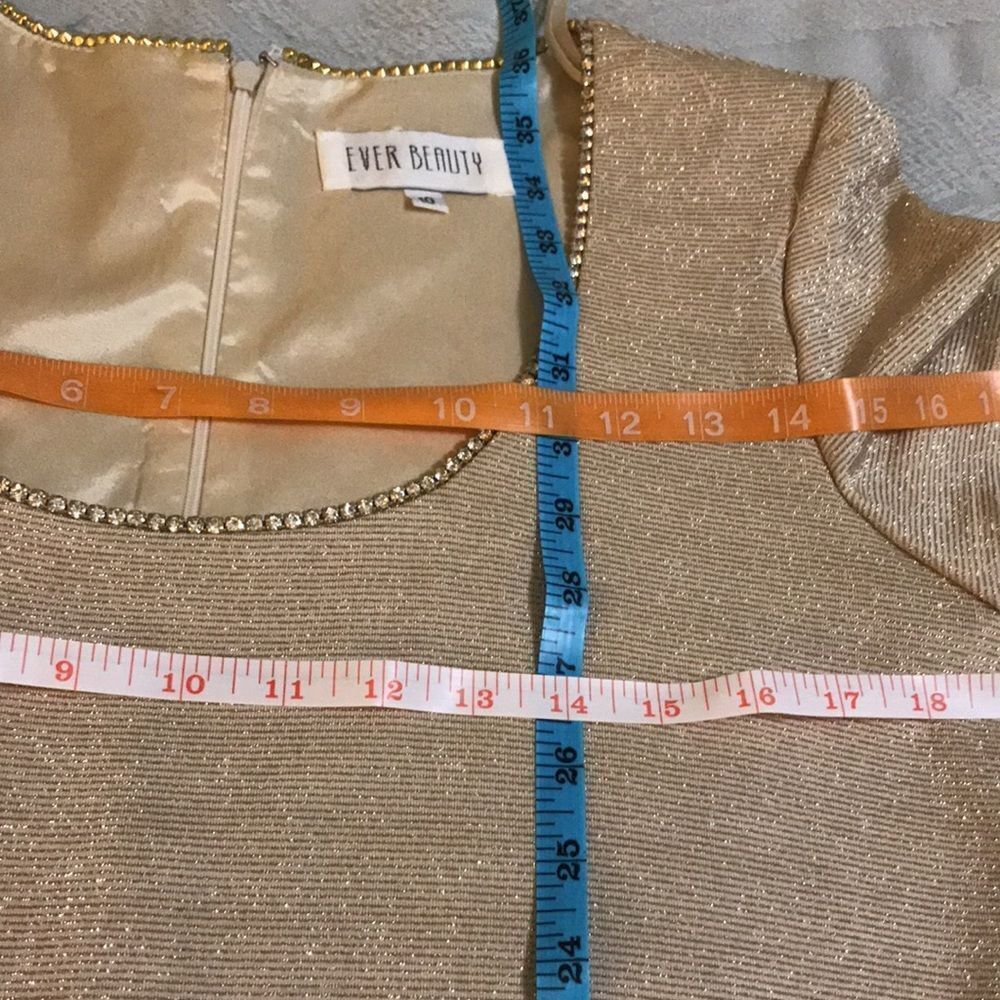 VINTAGE EVER BEAUTY MADE IN USA WOMEN DRESS SIZE 10 - Picture 12 of 15